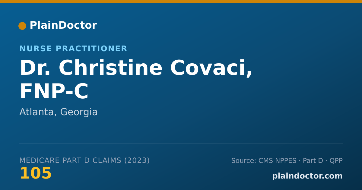 Shareable card for Christine Covaci, FNP-C - Nurse Practitioner, Atlanta, GA