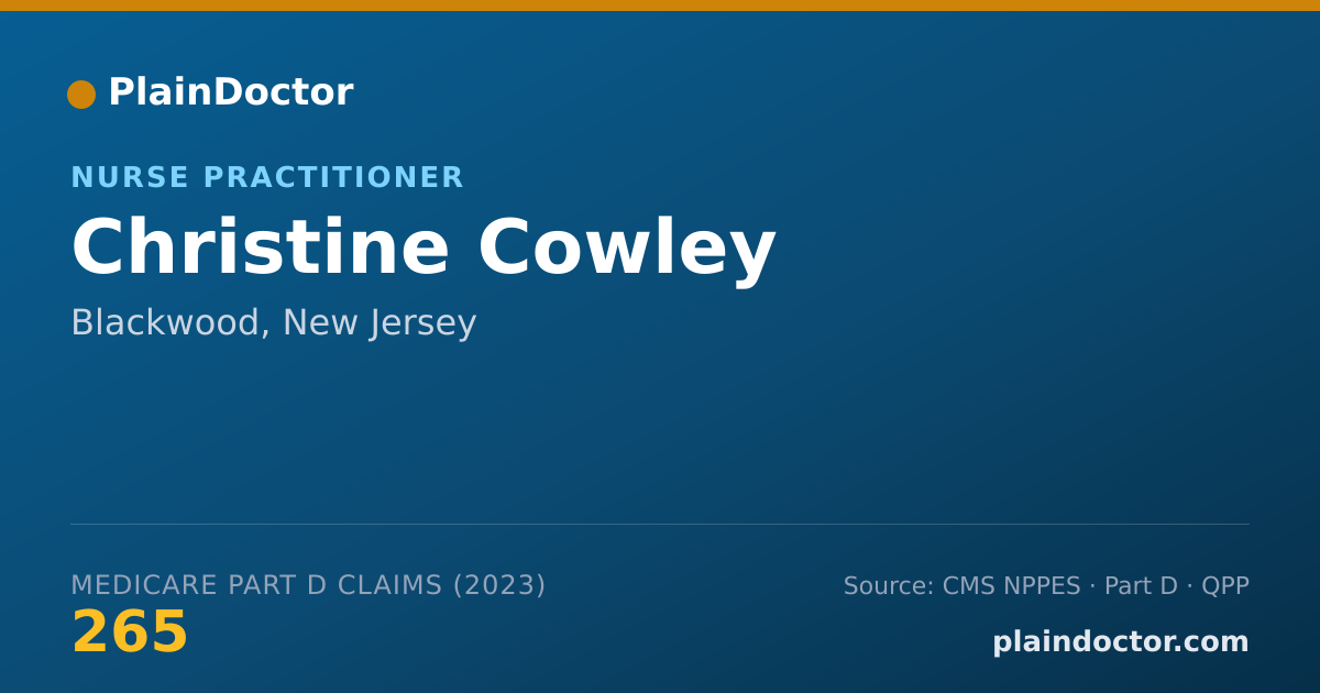Shareable card for Christine Cowley - Nurse Practitioner, Blackwood, NJ