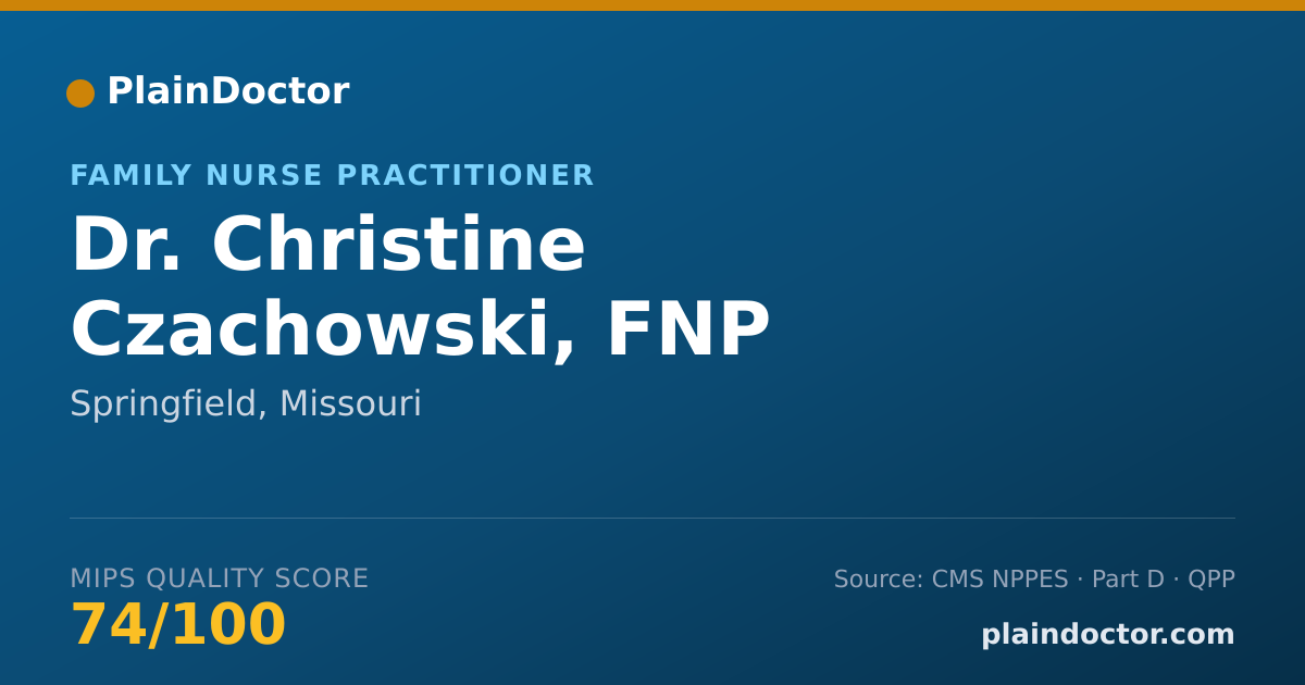 Shareable card for Christine Czachowski, FNP - Family Nurse Practitioner, Springfield, MO