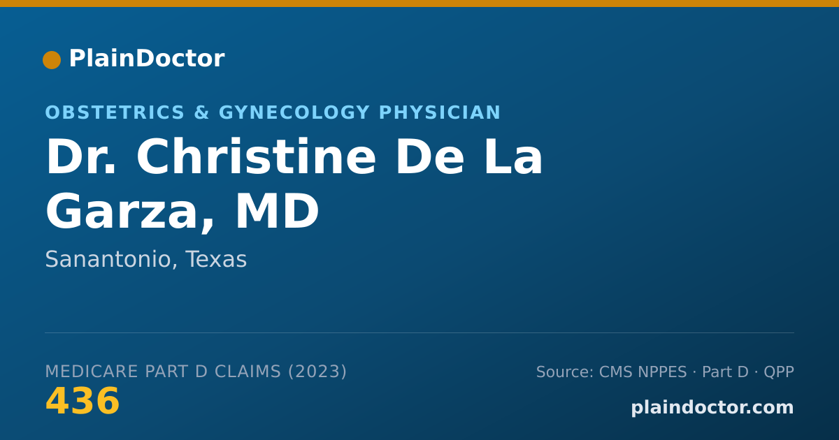 Shareable card for Christine De La Garza, MD - Obstetrics & Gynecology Physician, Sanantonio, TX