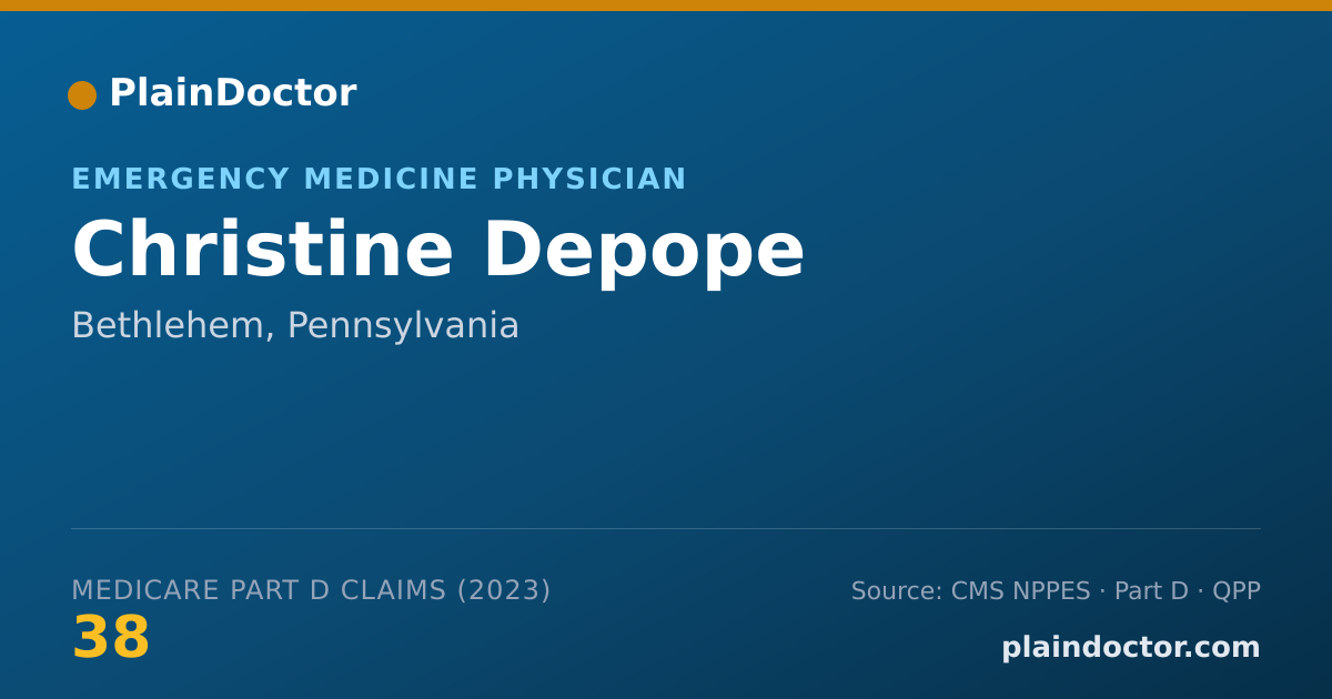 Shareable card for Christine Depope - Emergency Medicine Physician, Bethlehem, PA