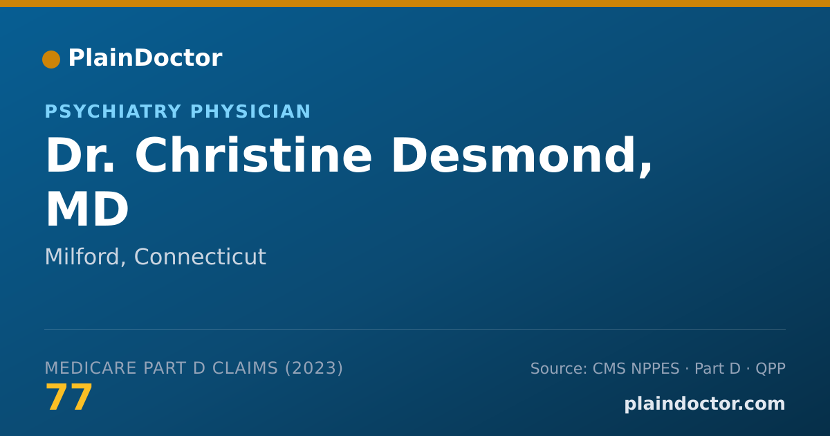 Shareable card for Christine Desmond, MD - Psychiatry Physician, Milford, CT