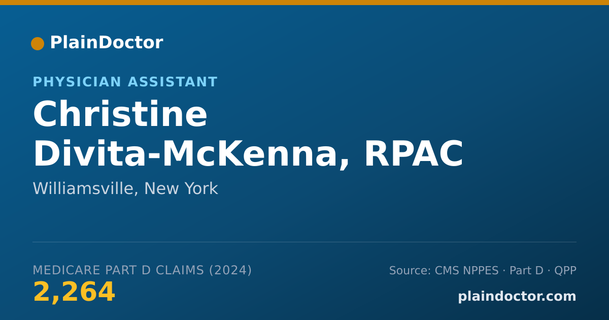 Shareable card for Christine Divita-McKenna, RPAC - Physician Assistant, Williamsville, NY