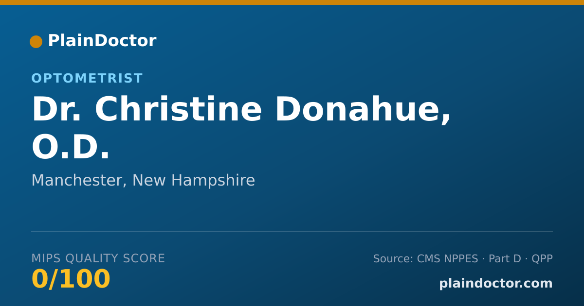Shareable card for Christine Donahue, O.D. - Optometrist, Manchester, NH
