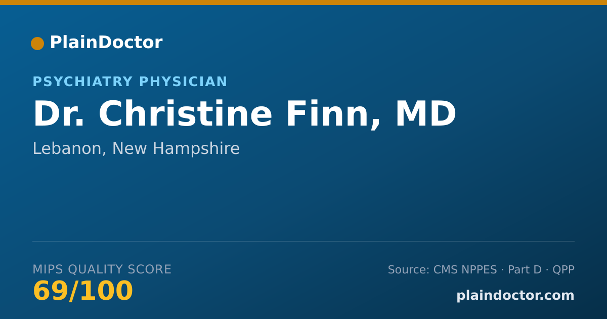 Shareable card for Christine Finn, MD - Psychiatry Physician, Lebanon, NH