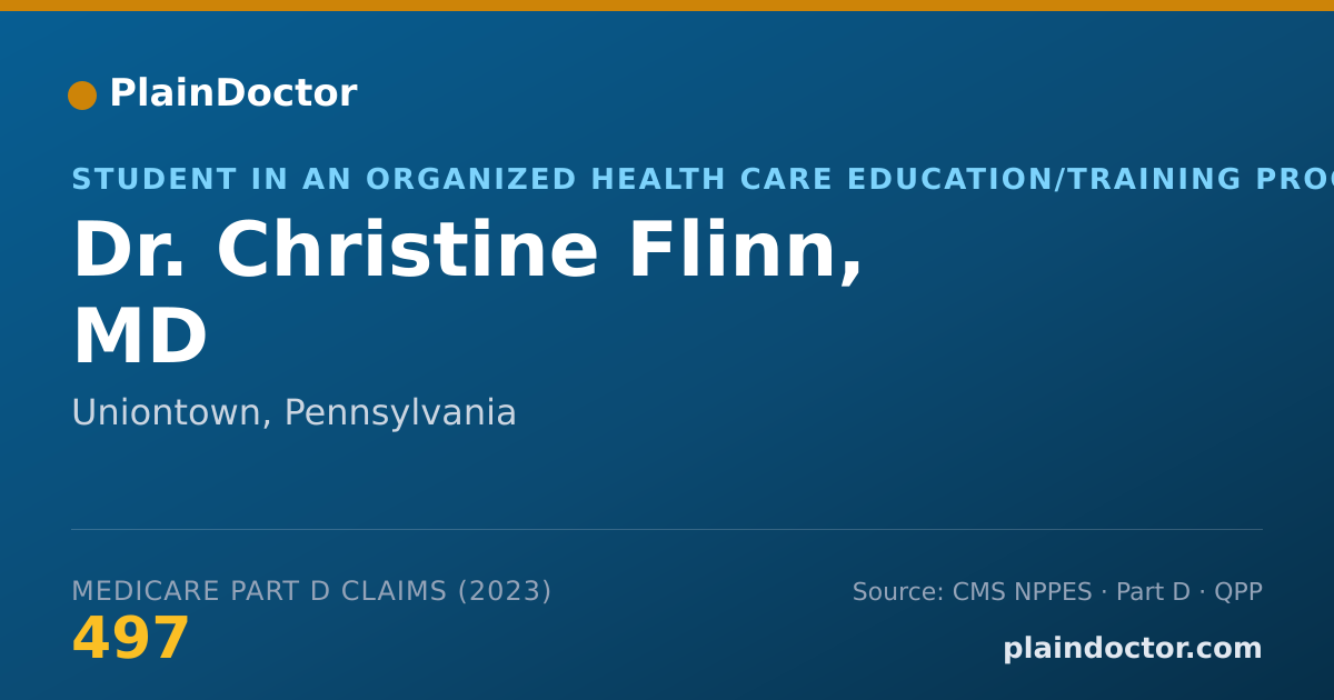 Shareable card for Christine Flinn, MD - Student in an Organized Health Care Education/Training Program, Uniontown, PA