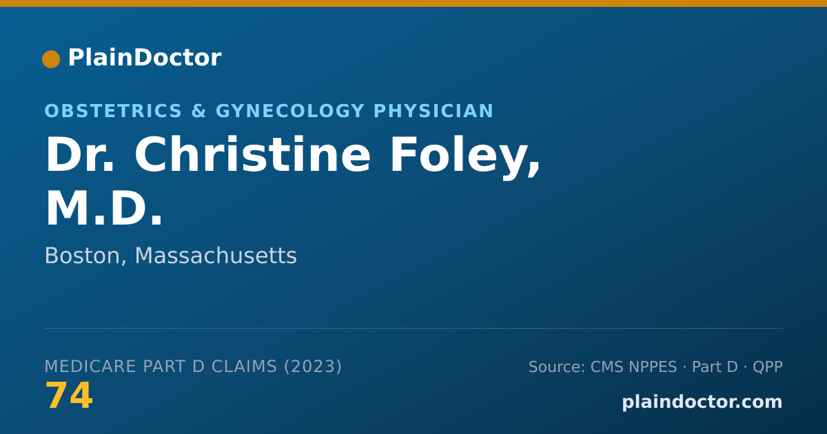 Shareable card for Christine Foley, M.D. - Obstetrics & Gynecology Physician, Boston, MA