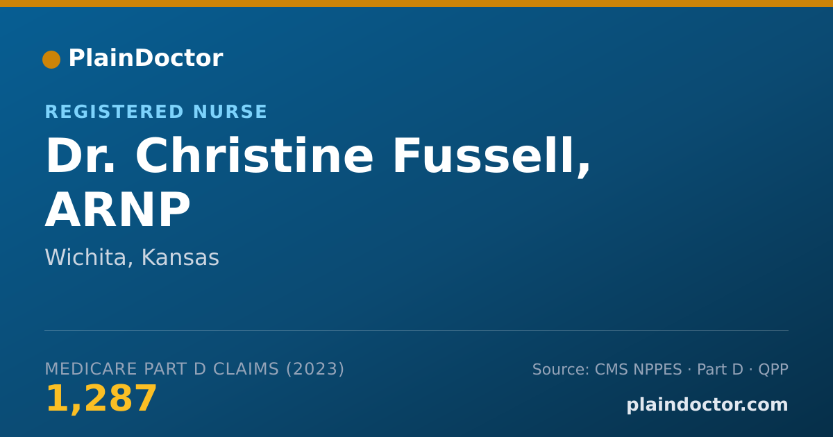 Shareable card for Christine Fussell, ARNP - Registered Nurse, Wichita, KS