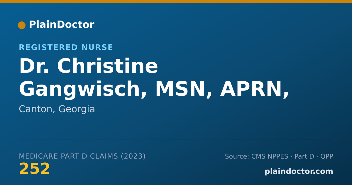 Shareable card for Christine Gangwisch, MSN, APRN, WHNP-BC - Registered Nurse, Canton, GA