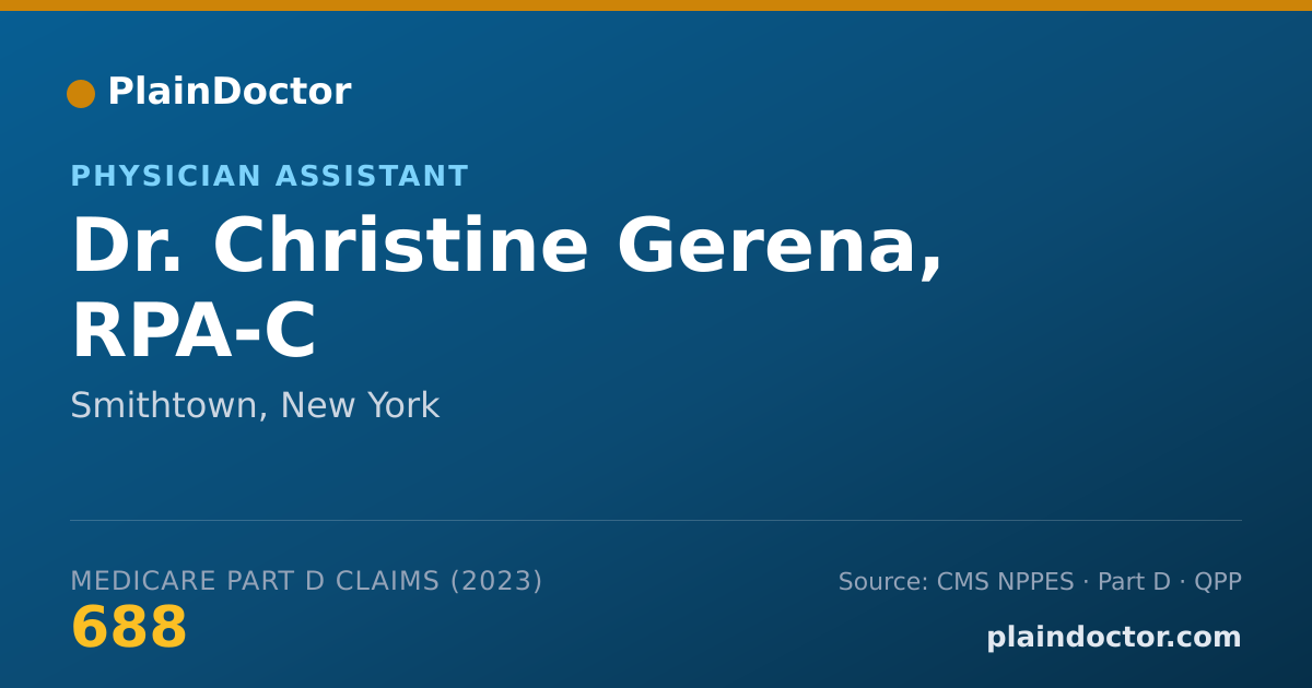 Shareable card for Christine Gerena, RPA-C - Physician Assistant, Smithtown, NY