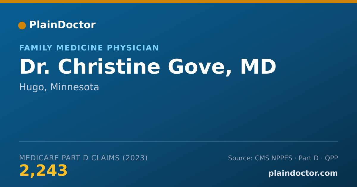 Shareable card for Christine Gove, MD - Family Medicine Physician, Hugo, MN