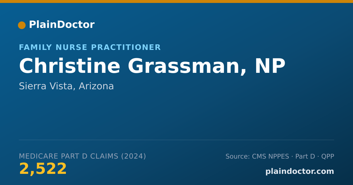 Shareable card for Christine Grassman, NP - Family Nurse Practitioner, Sierra Vista, AZ