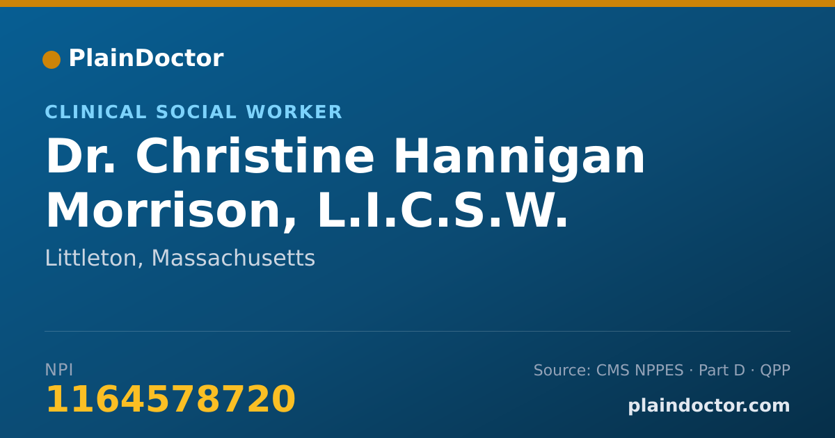 Shareable card for Christine Hannigan Morrison, L.I.C.S.W. - Clinical Social Worker, Littleton, MA