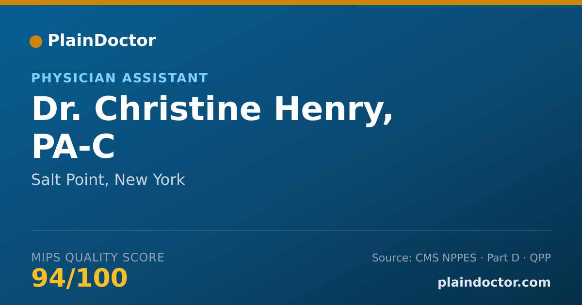 Shareable card for Christine Henry, PA-C - Physician Assistant, Salt Point, NY