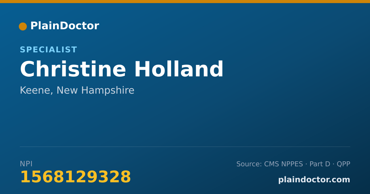 Shareable card for Christine Holland - Specialist, Keene, NH