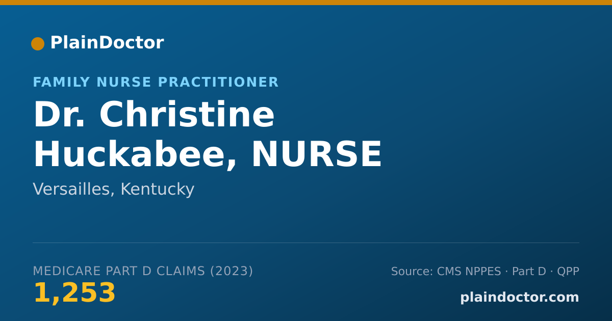 Shareable card for Christine Huckabee, NURSE PRACTITIONER - Family Nurse Practitioner, Versailles, KY