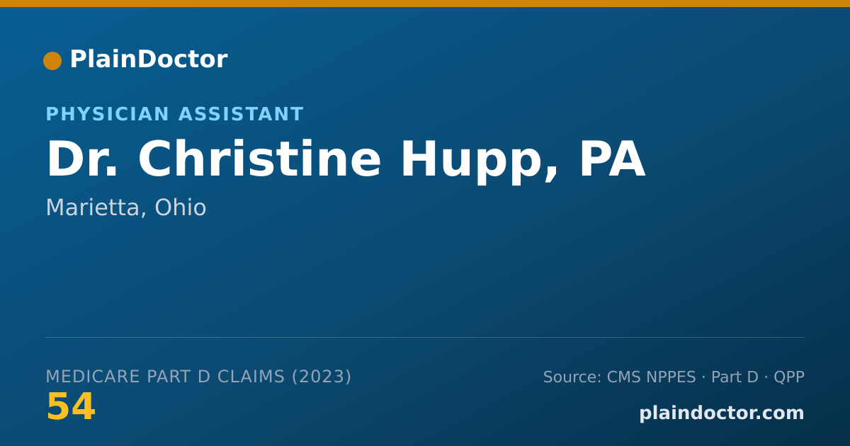 Shareable card for Christine Hupp, PA - Physician Assistant, Marietta, OH
