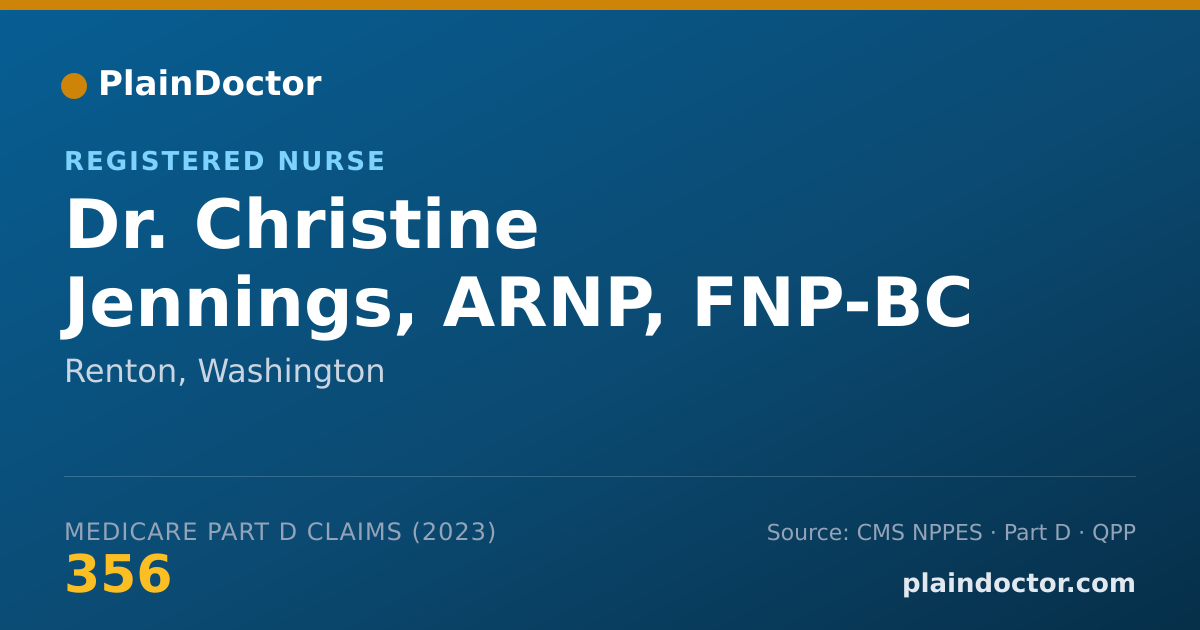 Shareable card for Christine Jennings, ARNP, FNP-BC - Registered Nurse, Renton, WA