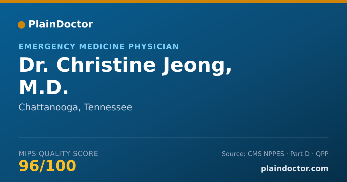 Shareable card for Christine Jeong, M.D. - Emergency Medicine Physician, Chattanooga, TN