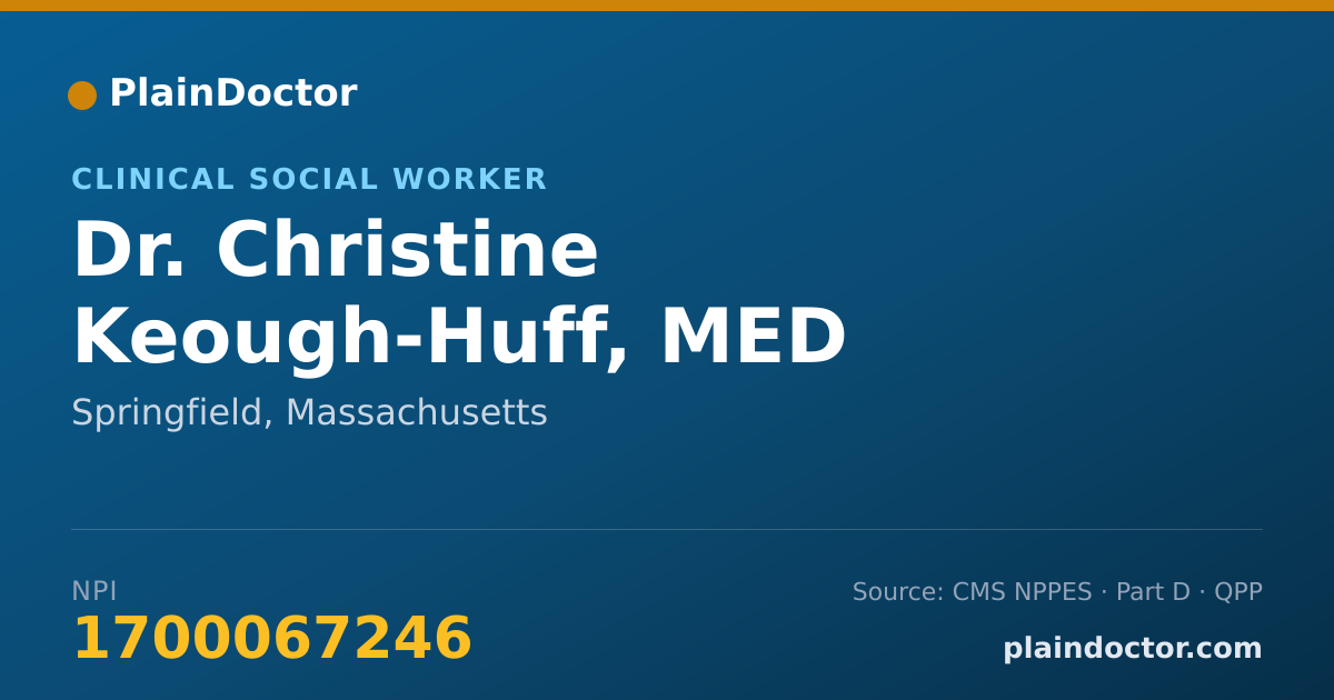 Shareable card for Christine Keough-Huff, MED - Clinical Social Worker, Springfield, MA
