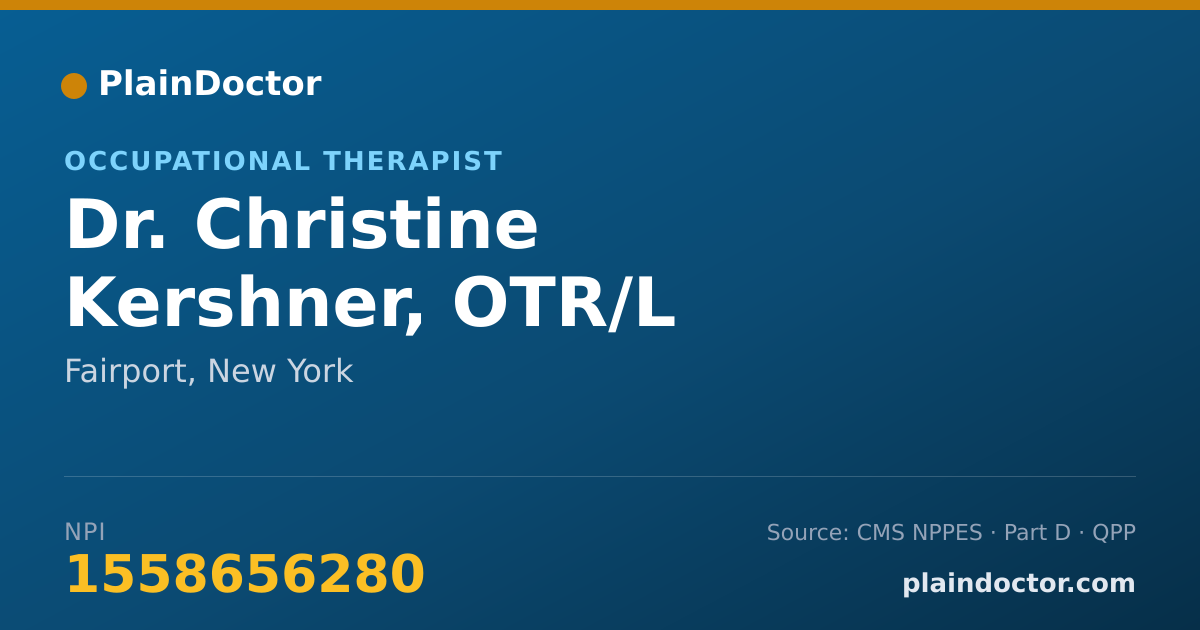 Shareable card for Christine Kershner, OTR/L - Occupational Therapist, Fairport, NY