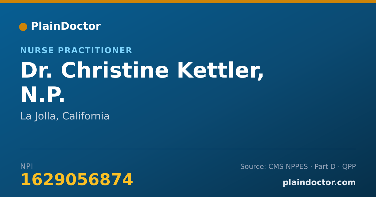 Shareable card for Christine Kettler, N.P. - Nurse Practitioner, La Jolla, CA