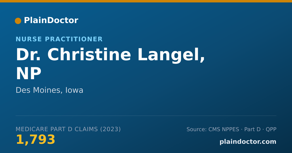 Shareable card for Christine Langel, NP - Nurse Practitioner, Des Moines, IA