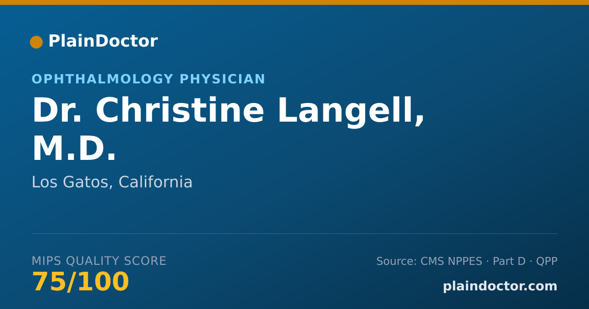 Shareable card for Christine Langell, M.D. - Ophthalmology Physician, Los Gatos, CA