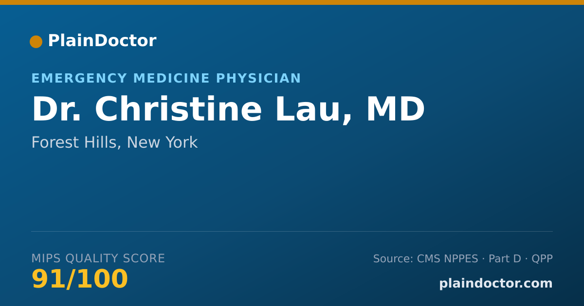 Shareable card for Christine Lau, MD - Emergency Medicine Physician, Forest Hills, NY
