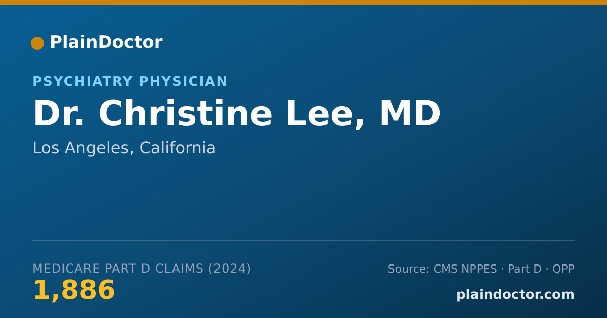 Shareable card for Christine Lee, MD - Psychiatry Physician, Los Angeles, CA