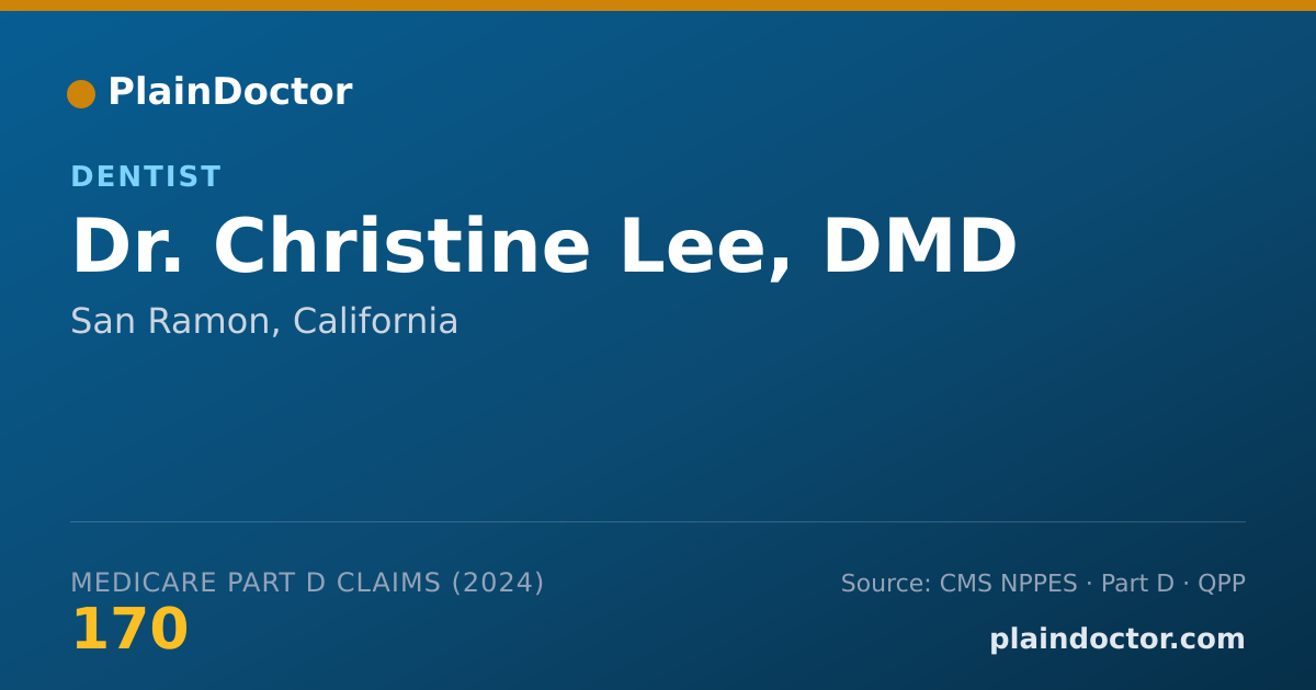 Shareable card for Christine Lee, DMD - Dentist, San Ramon, CA