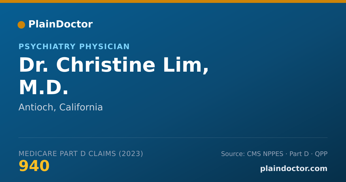 Shareable card for Christine Lim, M.D. - Psychiatry Physician, Antioch, CA