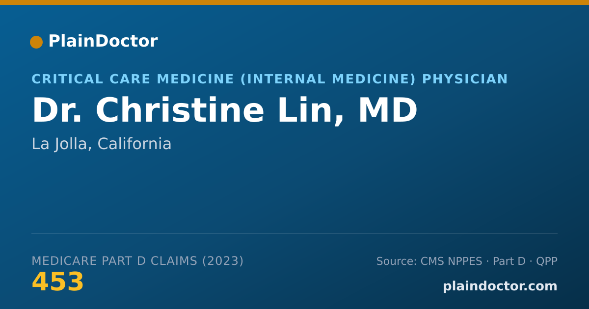 Shareable card for Christine Lin, MD - Critical Care Medicine (Internal Medicine) Physician, La Jolla, CA