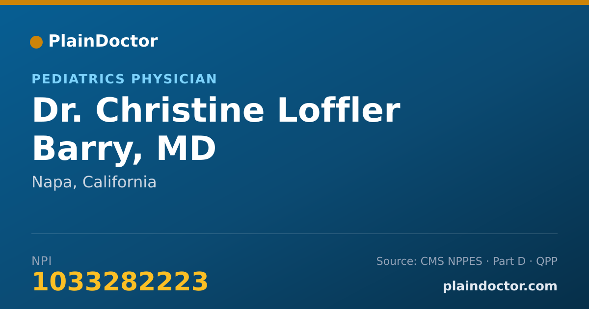 Shareable card for Christine Loffler Barry, MD - Pediatrics Physician, Napa, CA