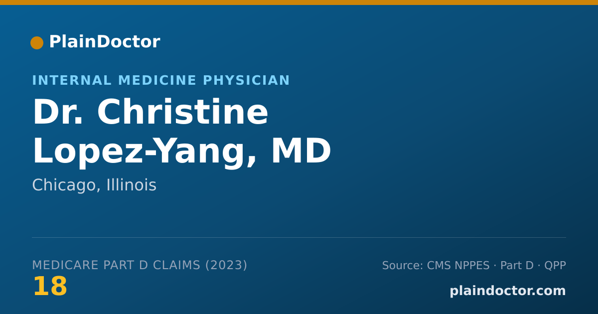 Shareable card for Christine Lopez-Yang, MD - Internal Medicine Physician, Chicago, IL