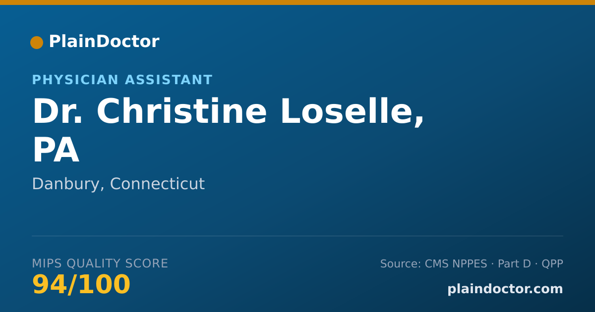 Shareable card for Christine Loselle, PA - Physician Assistant, Danbury, CT