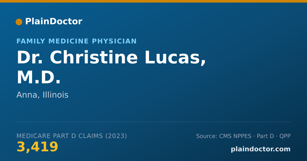 Shareable card for Christine Lucas, M.D. - Family Medicine Physician, Anna, IL