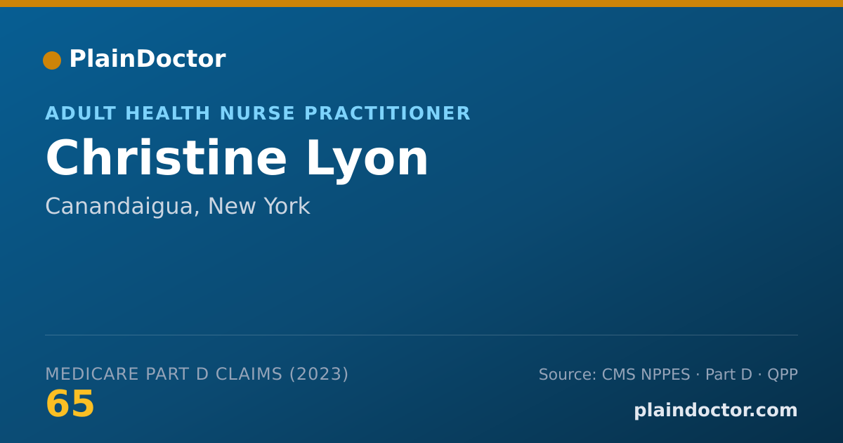 Shareable card for Christine Lyon - Adult Health Nurse Practitioner, Canandaigua, NY