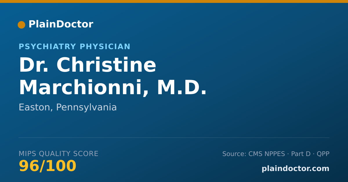 Shareable card for Christine Marchionni, M.D. - Psychiatry Physician, Easton, PA