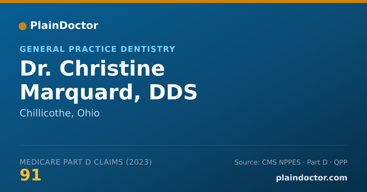 Shareable card for Christine Marquard, DDS - General Practice Dentistry, Chillicothe, OH