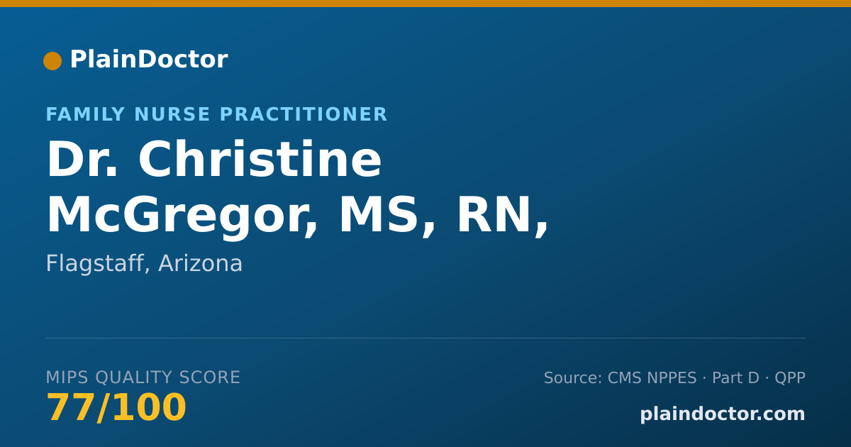 Shareable card for Christine McGregor, MS, RN, FNP-C - Family Nurse Practitioner, Flagstaff, AZ