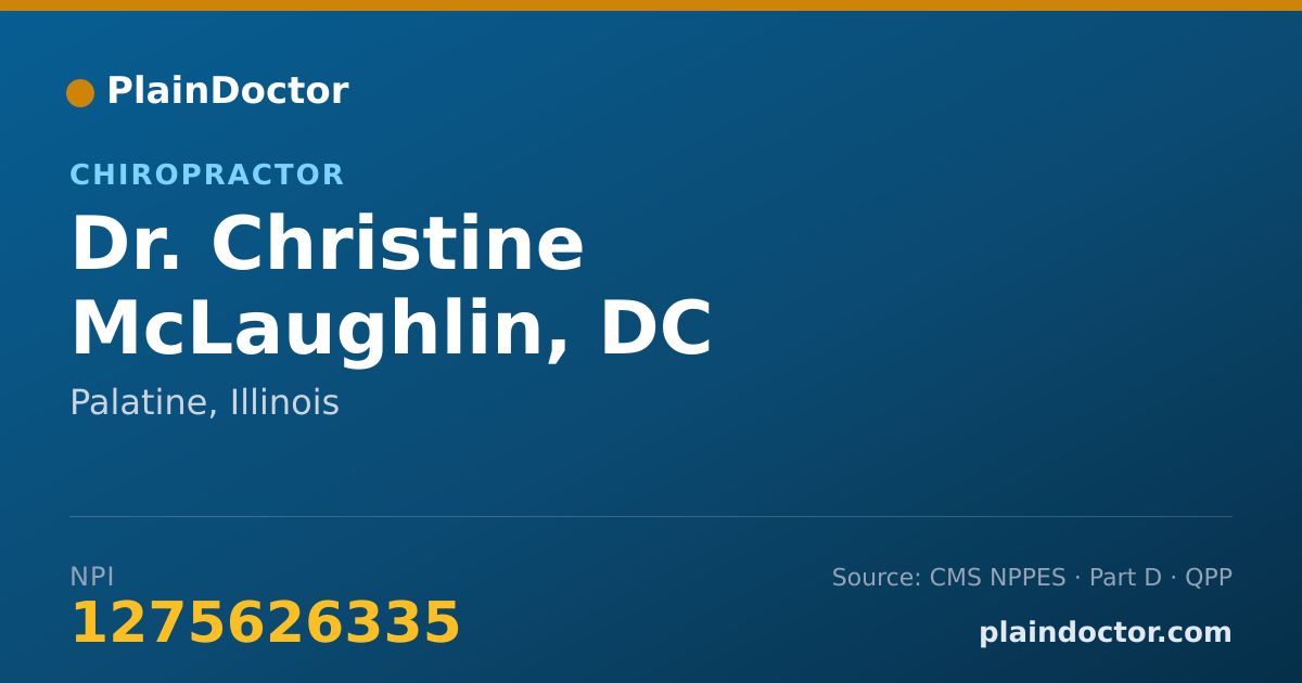 Shareable card for Christine McLaughlin, DC - Chiropractor, Palatine, IL