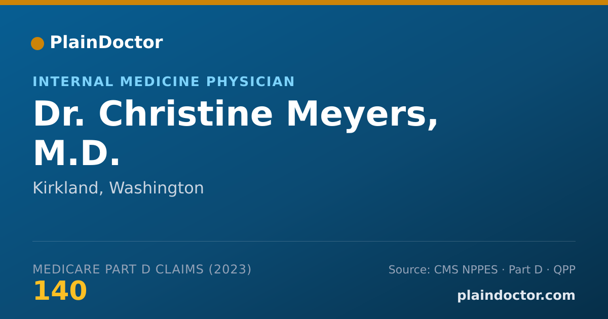 Shareable card for Christine Meyers, M.D. - Internal Medicine Physician, Kirkland, WA