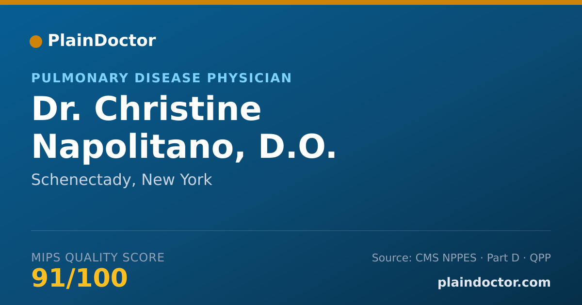 Shareable card for Christine Napolitano, D.O. - Pulmonary Disease Physician, Schenectady, NY