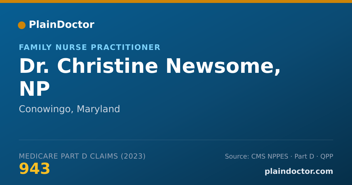 Shareable card for Christine Newsome, NP - Family Nurse Practitioner, Conowingo, MD