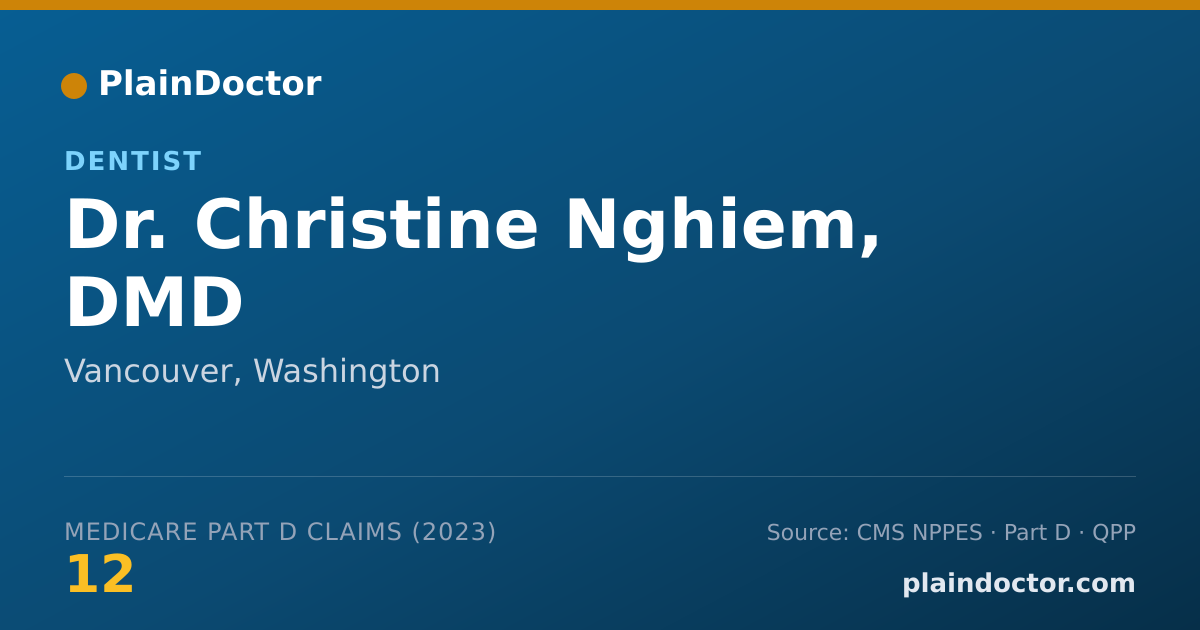 Shareable card for Christine Nghiem, DMD - Dentist, Vancouver, WA