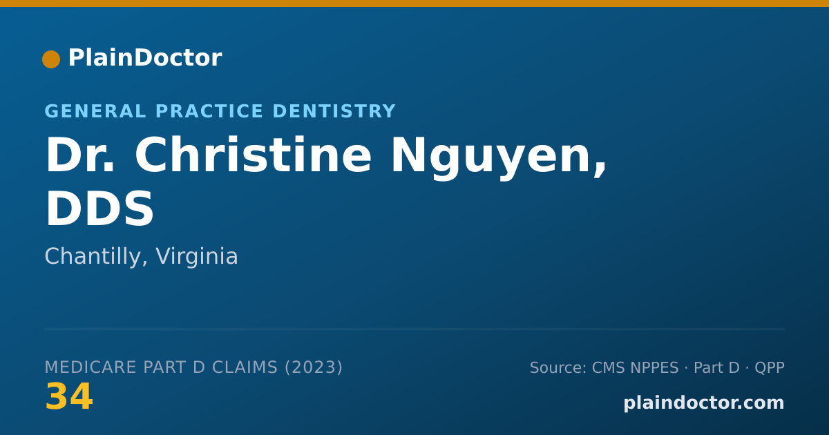 Shareable card for Christine Nguyen, DDS - General Practice Dentistry, Chantilly, VA
