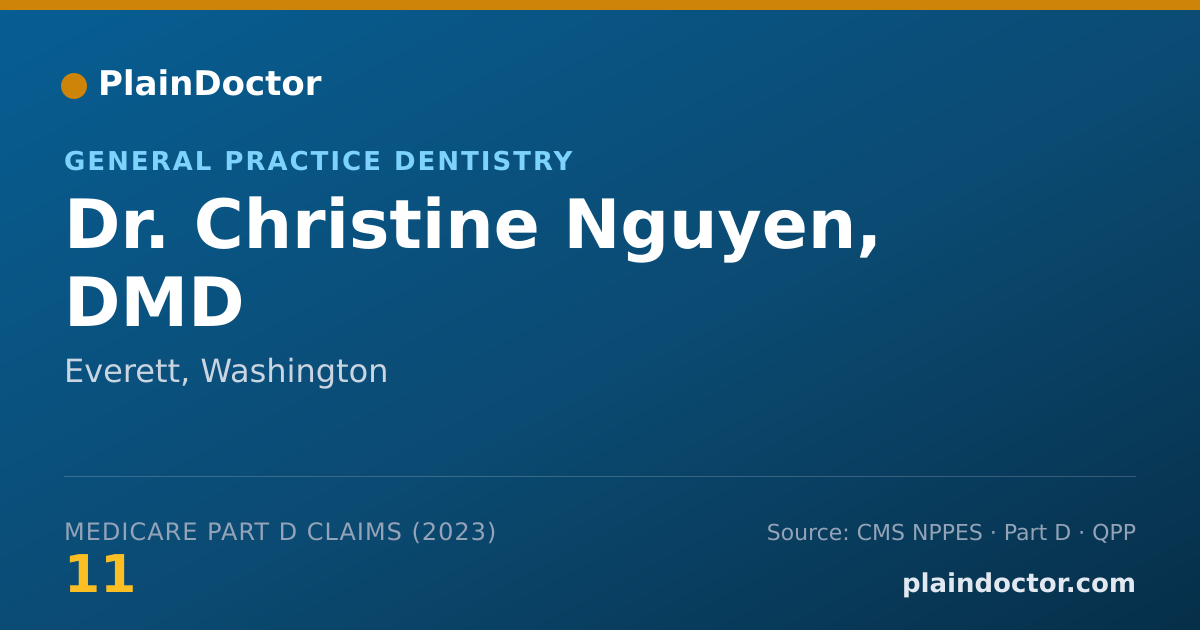 Shareable card for Christine Nguyen, DMD - General Practice Dentistry, Everett, WA