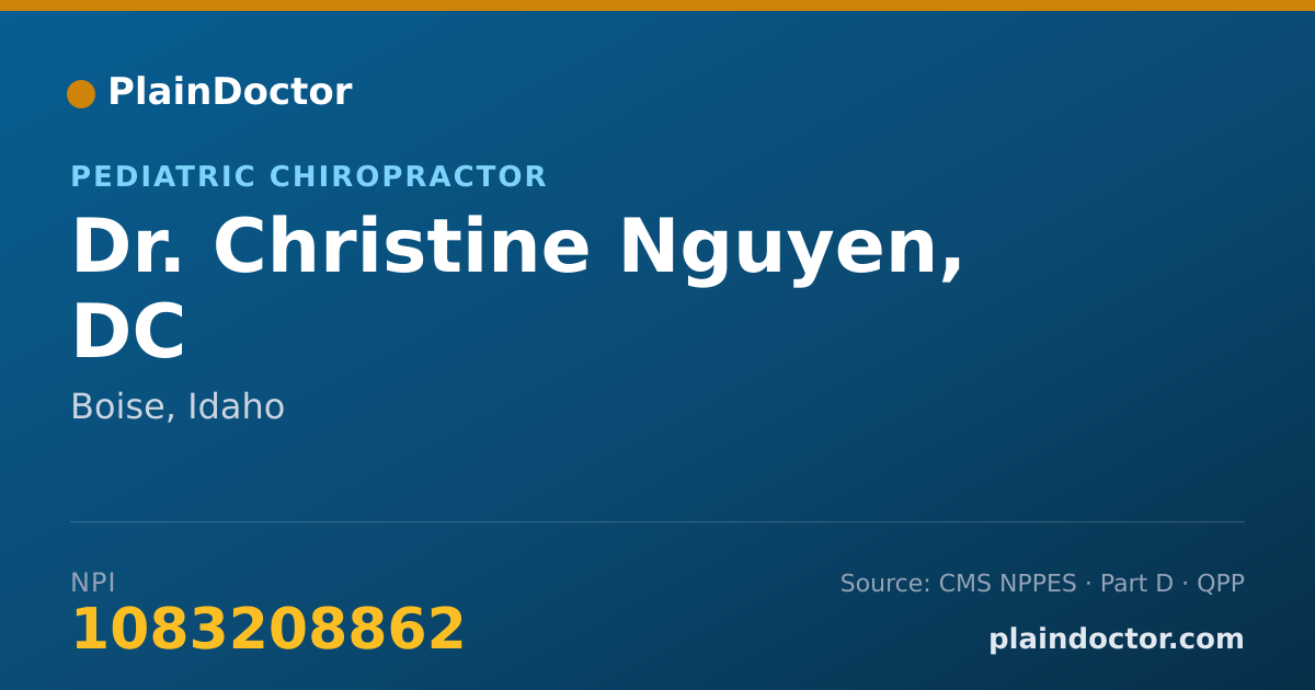 Shareable card for Christine Nguyen, DC - Pediatric Chiropractor, Boise, ID