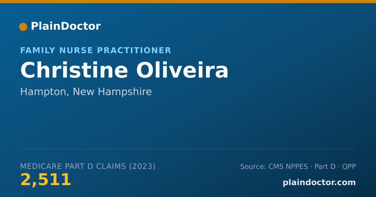 Shareable card for Christine Oliveira - Family Nurse Practitioner, Hampton, NH